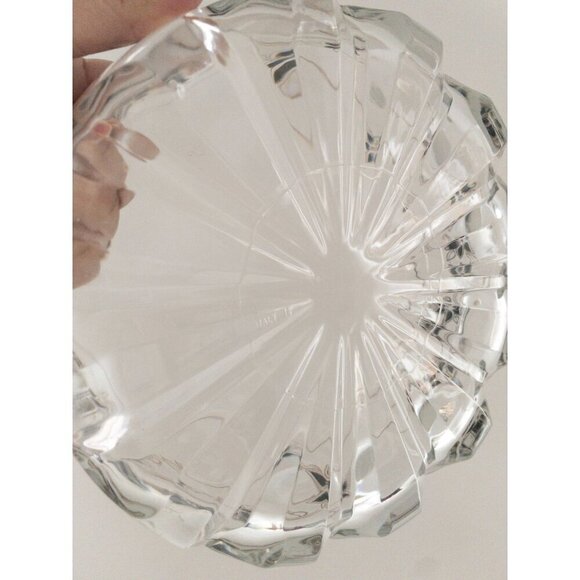 Vintage Decover Italy Glass Bowl With Black & Gold Floral Design - Picture 7 of 10